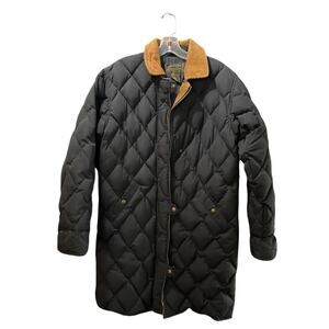 Eddie Bauer Black Goose Down Zip Up Puffer Jacket Size Small